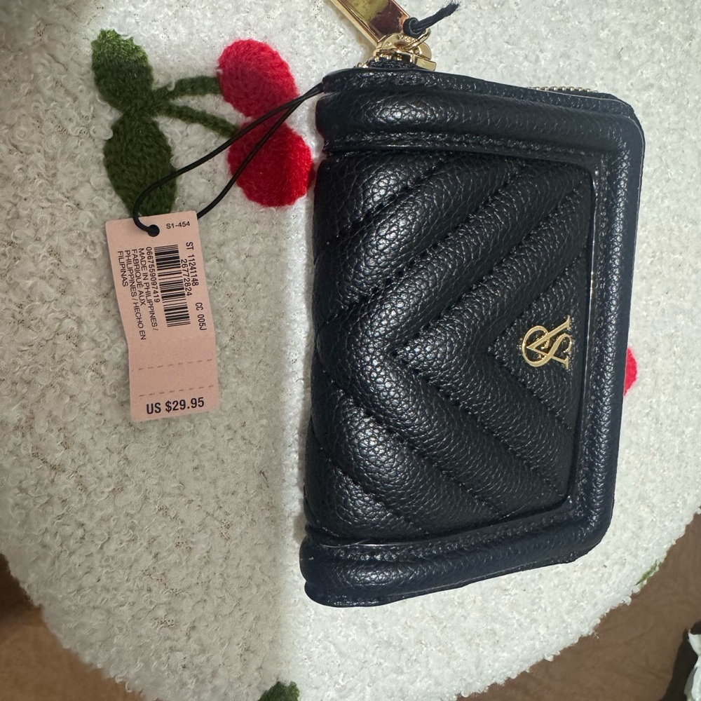 PINK Victoria's Secret Black Quilted Wallet